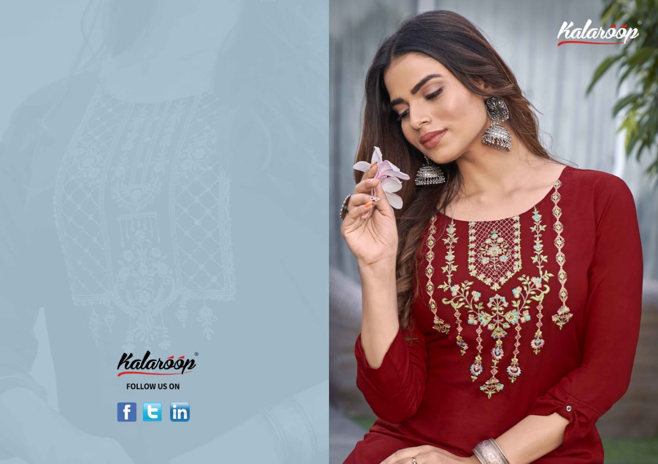  Lily 24 By Kalaroop Designer Kurtis Catalog